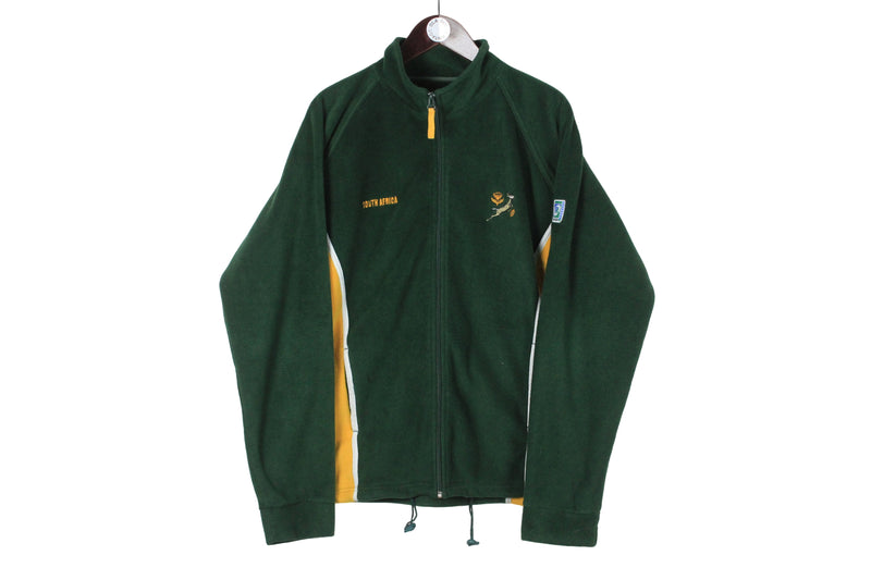 Vintage South Africa Rugby Team Fleece Full Zip XLarge