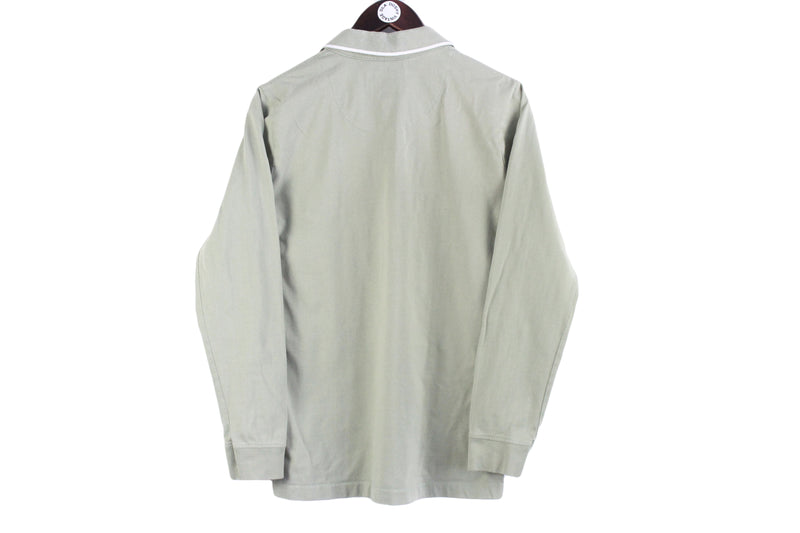Vintage Cerruti Long Sleeve Polo T-Shirt Small