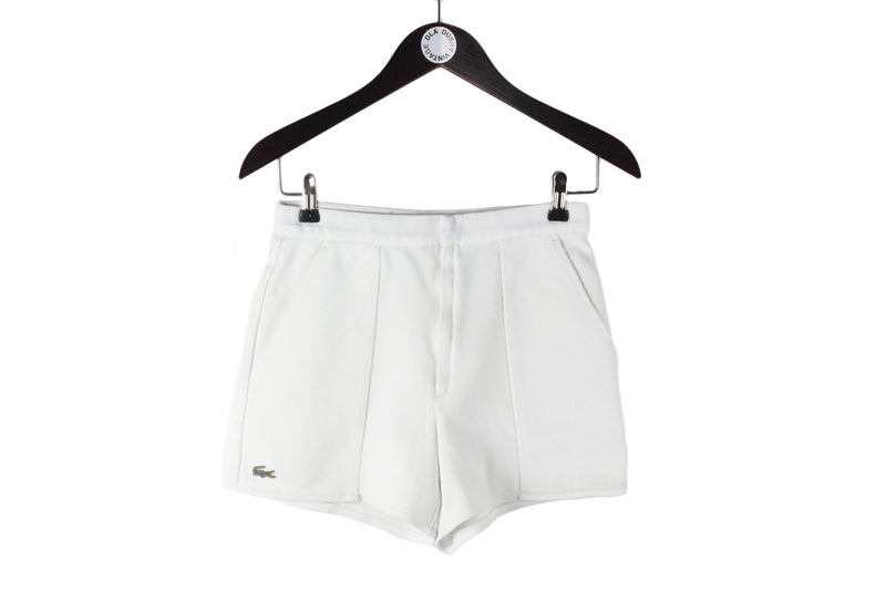 Vintage Lacoste Shorts Women's Small white tennis 90s retro made in France casual style shorts