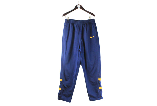 Vintage Nike Track Pants XLarge navy blue 90s retro sport style trousers classic USA brand sportswear