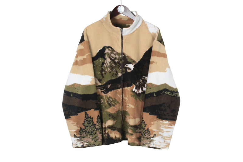 Vintage Eagle Fleece Full Zip Women's XLarge