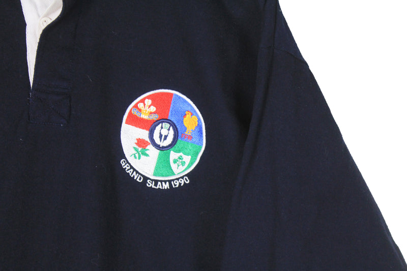 Vintage Scotland Grand Slam 1990 Cotton Oxford Rugby Shirt Medium