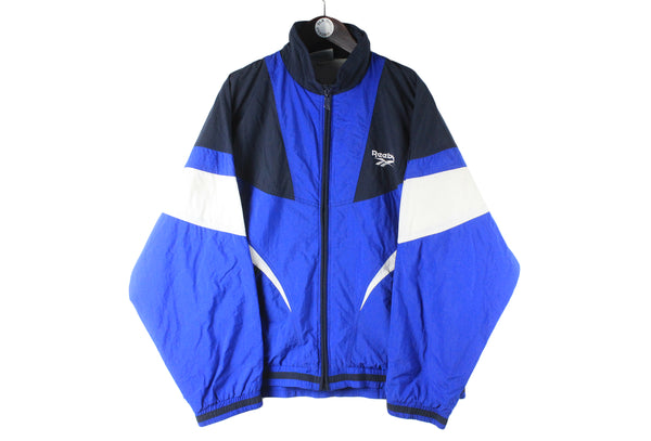 Vintage Reebok Track Jacket XLarge windbreaker 90s retro sport style small logo classic jacket