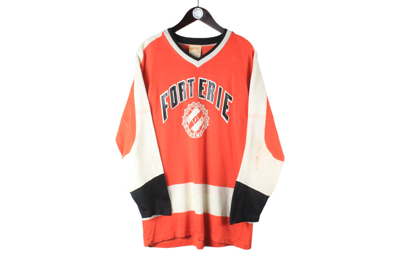 Vintage Fort Erie Kinsmen Jersey Medium hockey style Canada 80s 70s retro sport wear t-shirt