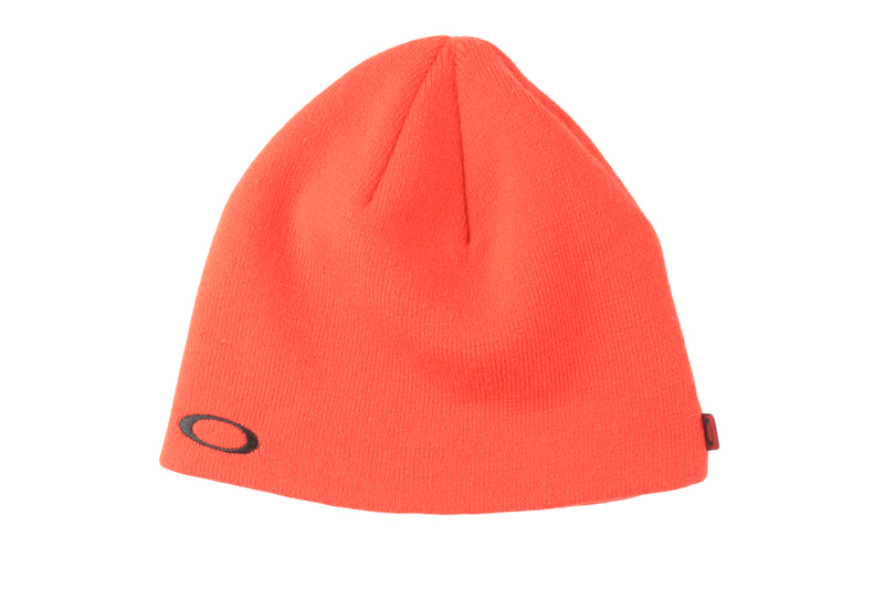 Vintage Oakley Hat orange winter ski style authentic small logo 