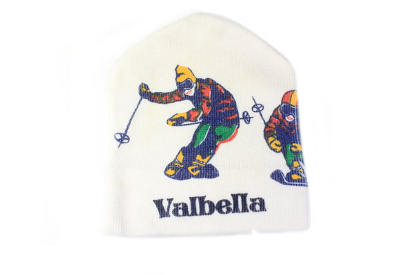 Vintage Steffner Ski Hat Valbella ski resort 80s sport classic winter big logo