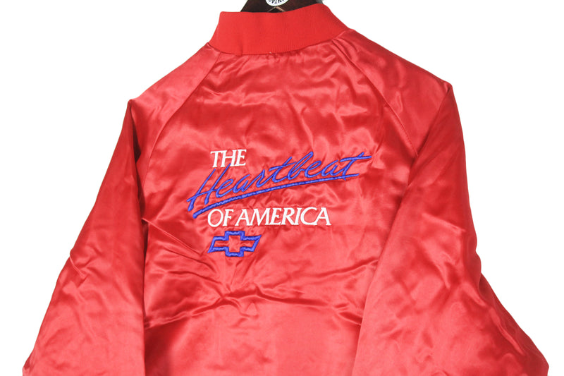 Vintage Chevrolet The Heartbeat of America Bomber Jacket Large