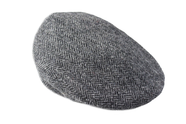 Newsboy Flat Cap Cabbie baker boy 504 Style Contour Fitted Beret retro style authentic wool classic fedora hat made in Great Britain vintage hat 90s casual Harris Tweed wool gray