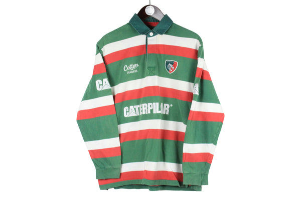 Vintage Leicester Tigers Cotton Traders Rugby Shirt Small