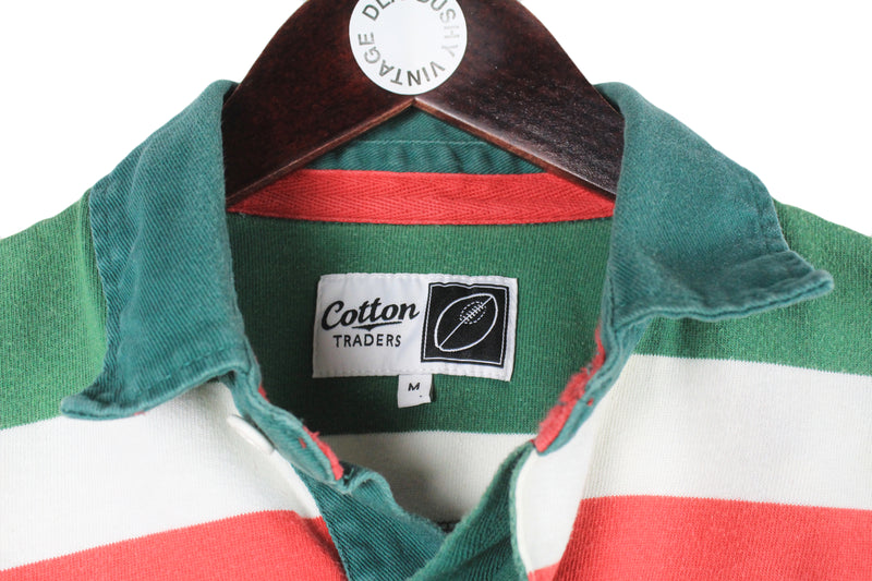 Vintage Leicester Tigers Cotton Traders Rugby Shirt Small