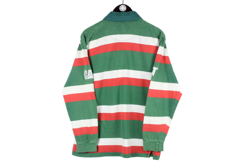 Vintage Leicester Tigers Cotton Traders Rugby Shirt Small