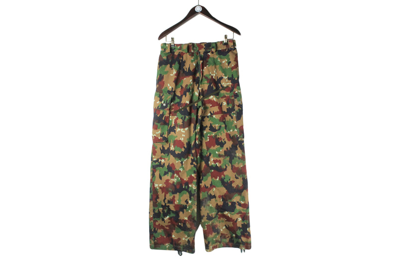 Vintage Military Pants Large camouflage 90s retro heavy work trousers hunting army European forces NATO cargo style