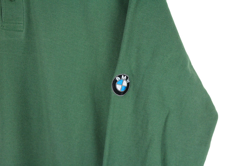 Vintage BMW Long Sleeve Polo T-Shirt Large