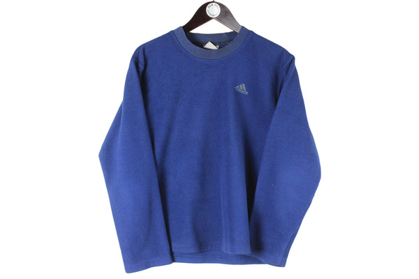 Vintage Adidas Fleece Sweatshirt Small crewneck sweater 90s retro sport style jumper authentic