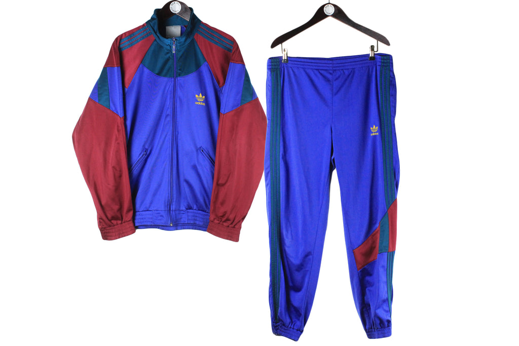 00s Vintage hombre ADIDAS rojo azul multicolor chándal Tamaño S retro  streetwear traje ropa deportiva -  México