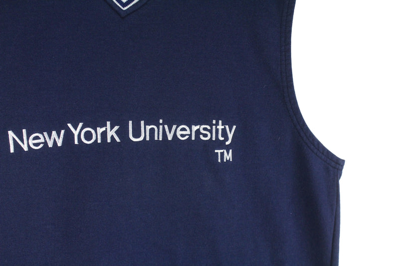 Vintage New York University Vest Large