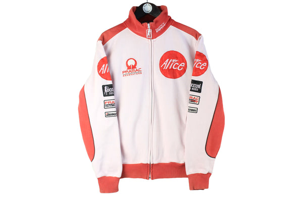 Vintage Ducati Alice Sweatshirt Full Zip Medium red white racing moto GP 00s Pramac authentic racing jacket Boxeur