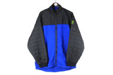 Vintage Adidas Equipment Fleece Full Zip Large blue black winter outdoor style trekking sweater 90s ski wear jumper