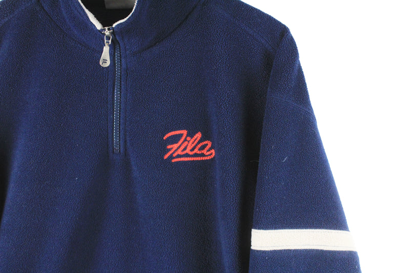 Vintage Fila Fleece 1/4 Zip XLarge