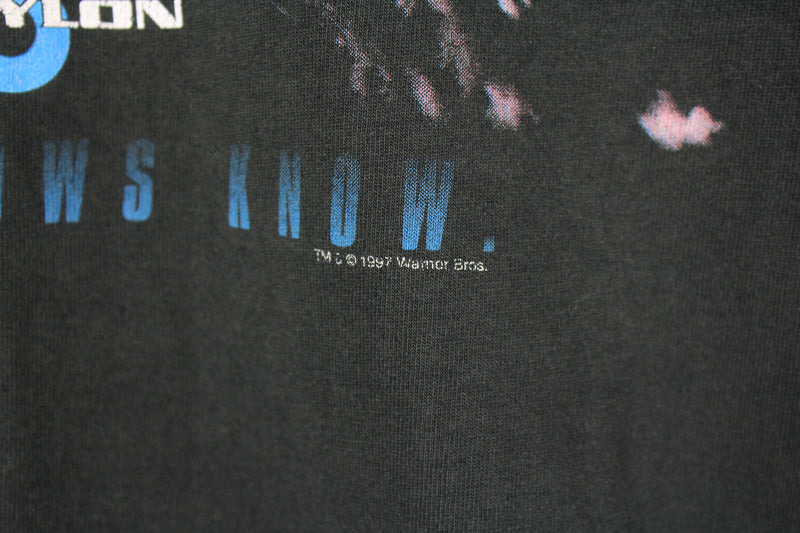 Vintage Babylon 5 Shadows 1997 Warner Bros T-Shirt Medium