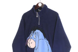 Vintage Eeyore Winnie the Pooh Fleece 1/4 Zip Women's Medium