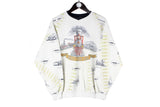 Vintage America's Steam Trains Sweatshirt Women's Large Train 90s retro sweater crewneck jumper big logo 