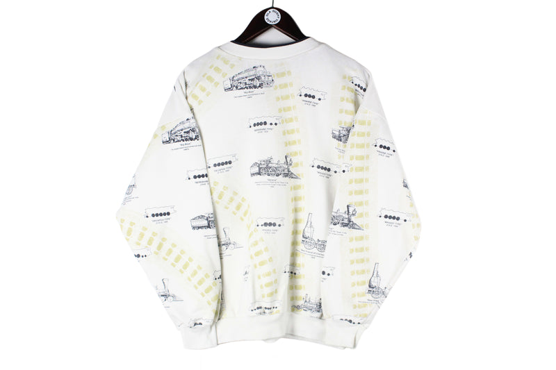 Vintage America's Steam Trains Sweatshirt Women's Large