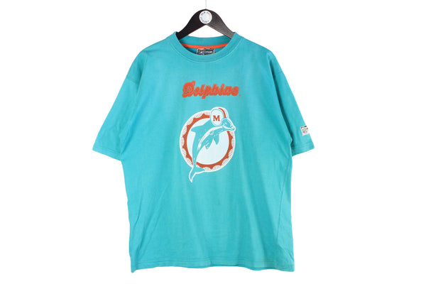 Vintage Miami Dolphins NFL Campri T-Shirt Large blue 90s retro starter sport football Florida oversized shirt jersey