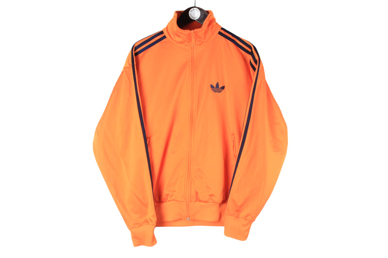 Vintage Adidas Track Jacket Medium orange 90s retro full zip windbreaker sport style 