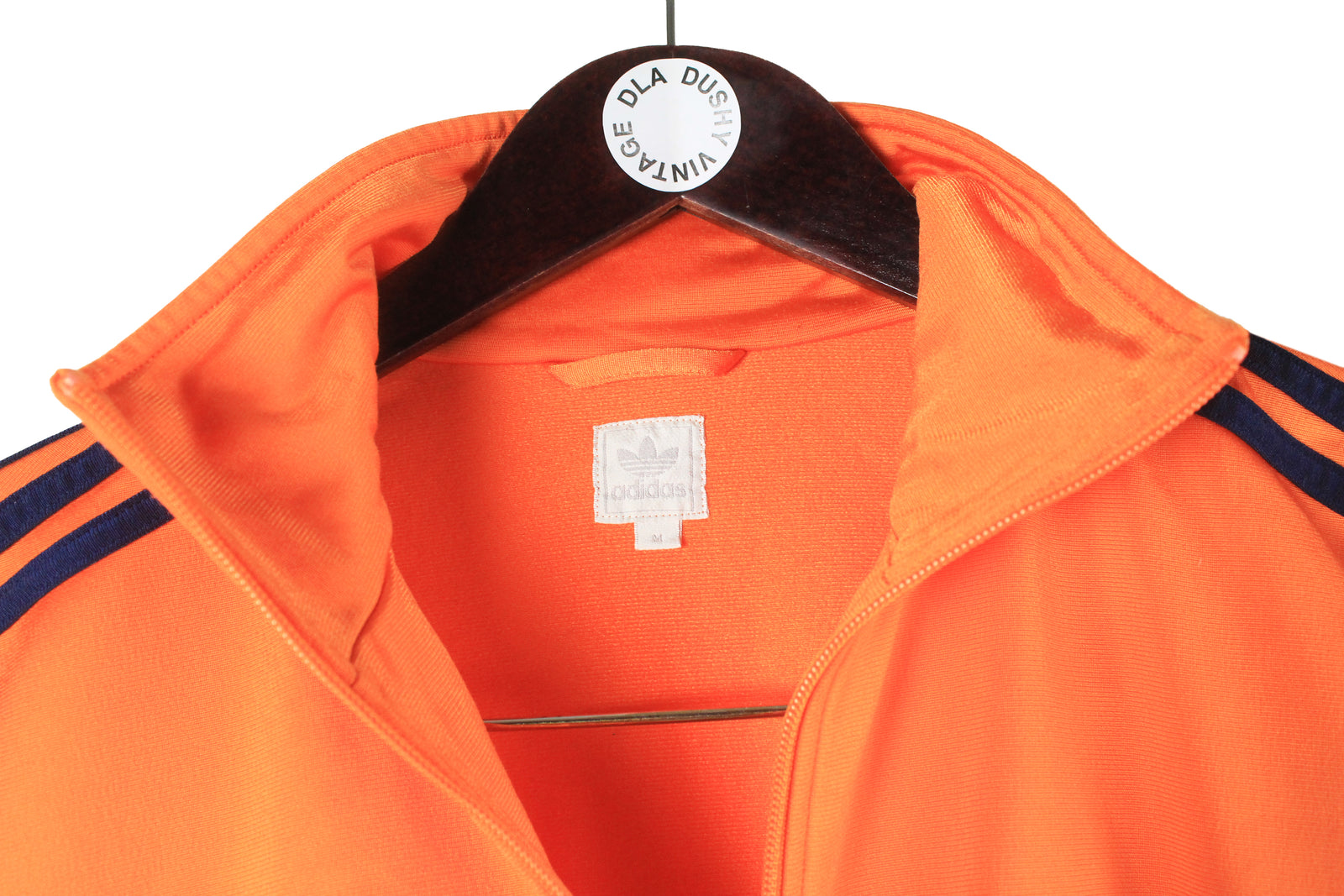 Adidas track jacket made by Descente, orange