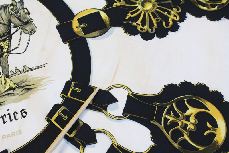 Vintage Hermes Cuivreries by F. de La Perriere Scarf