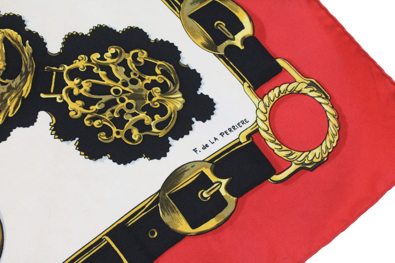 Vintage Hermes Cuivreries by F. de La Perriere Scarf