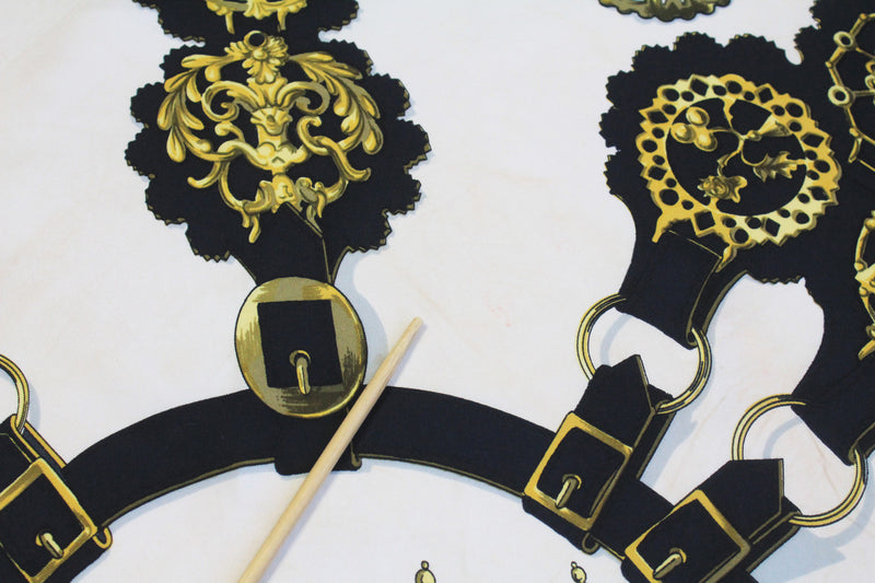 Vintage Hermes Cuivreries by F. de La Perriere Scarf