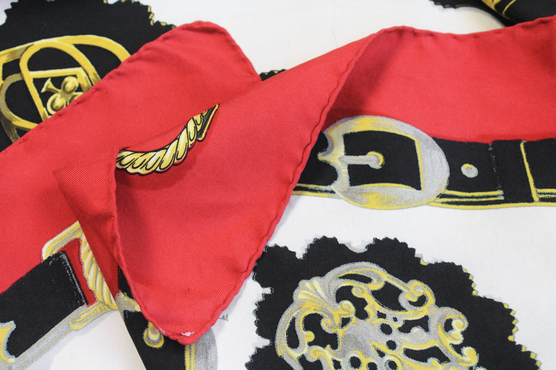 Vintage Hermes Cuivreries by F. de La Perriere Scarf