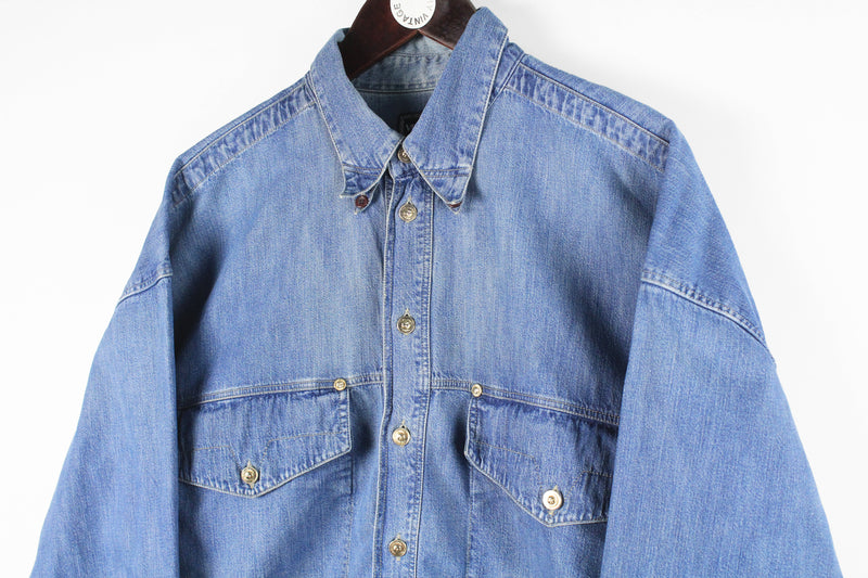 Vintage Versace Denim Shirt Large