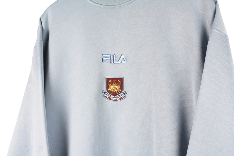 Vintage West Ham United Fila Sweatshirt Large