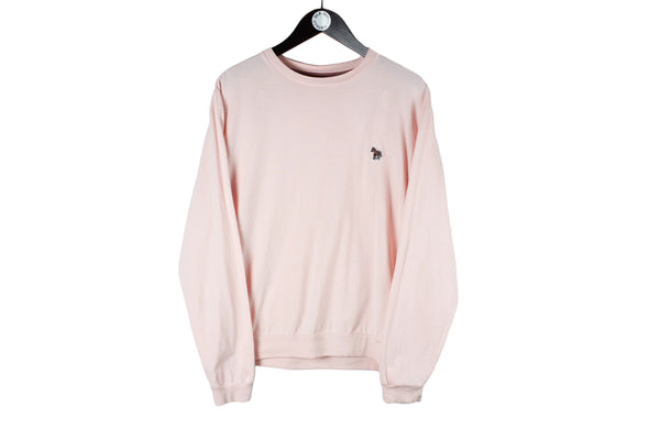 Paul Smith Sweatshirt Women's Large pink authentic small logo streetwear minimalistic crewneck