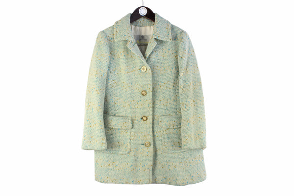 Vintage Aquascutum Coat Women's Medium luxury made in England jacket 90s retro wool heavy coat blazer