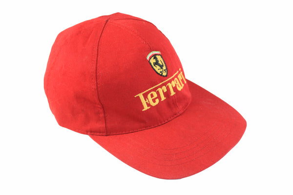 Vintage Ferrari Cap red 90s retro michael schumacher fan hat formula 1 F1 hat
