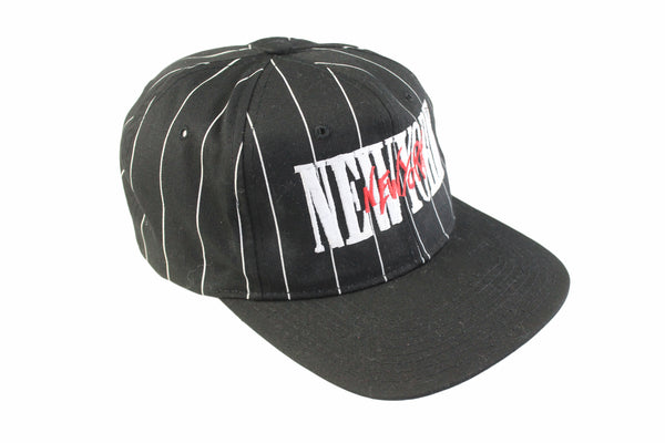 Vintage New York Cap black 90s retro sport style big logo classic baseball hat