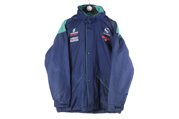 Vintage Red Bull Sauber Petronas F1 Team Jacket Medium navy blue racing Formula 1 windbreaker 90s sport style