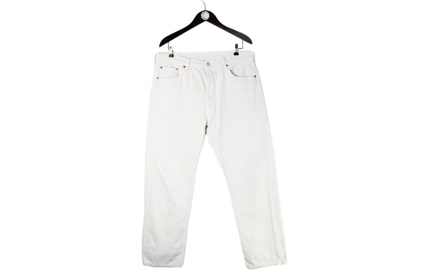 Vintage Levi’s 501 Jeans W 38 L 32 white 90s retro USA brand denim pants