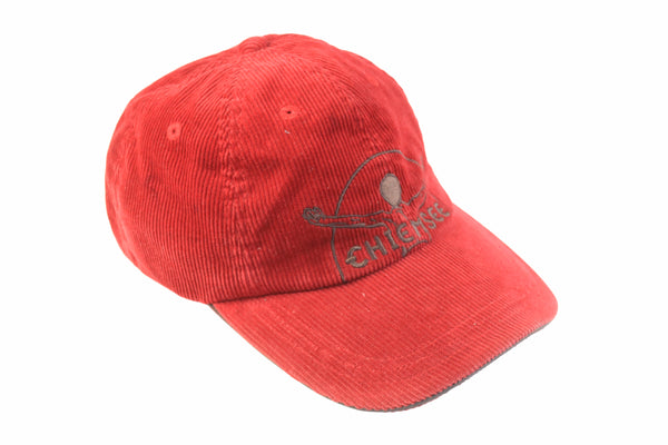 Vintage Chiemsee Corduroy Cap red big logo 90s retro sport style authentic hat