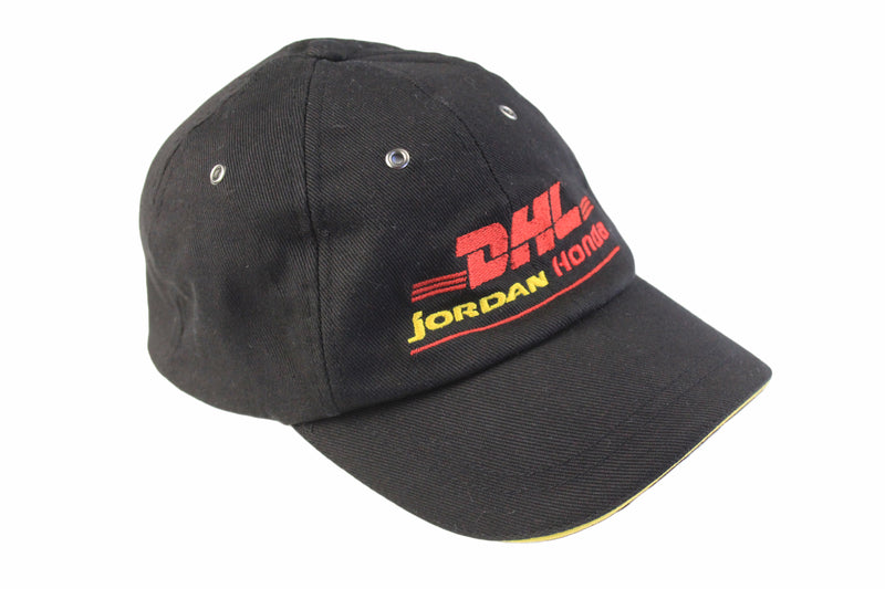 Vintage DHL Jordan Honda Cap black 90s retro racing formula 1 hat F1 