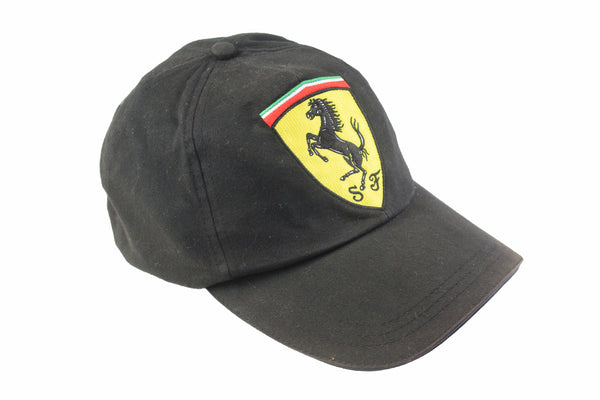Vintage Ferrari Cap black 90s retro Michael Schumacher sport style racing hat 
