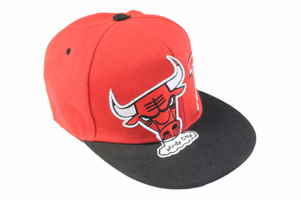 Vintage Chicago Bulls Cap snapback 90s retro NBA sport style big logo Basketball USA hat Windy City