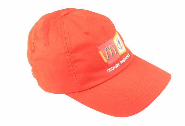 Vintage World Cup 2002 McDonalds Cap red big logo 90s football sport hat