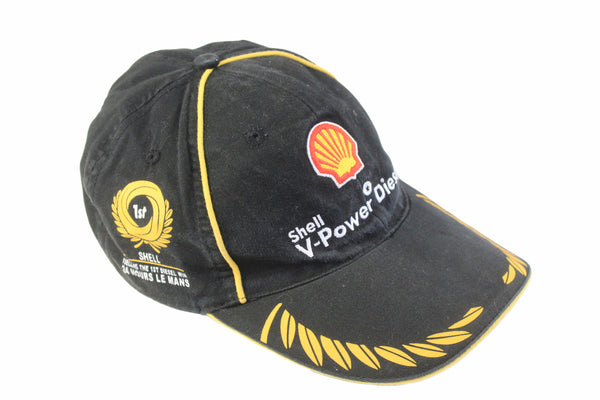 Vintage Audi Sport Shell 24 Hours Le Mans Cap black big logo 00s retro sport style hat racing