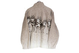Vintage Wolf Fleece Full Zip Small
