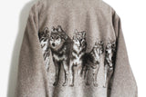 Vintage Wolf Fleece Full Zip Small